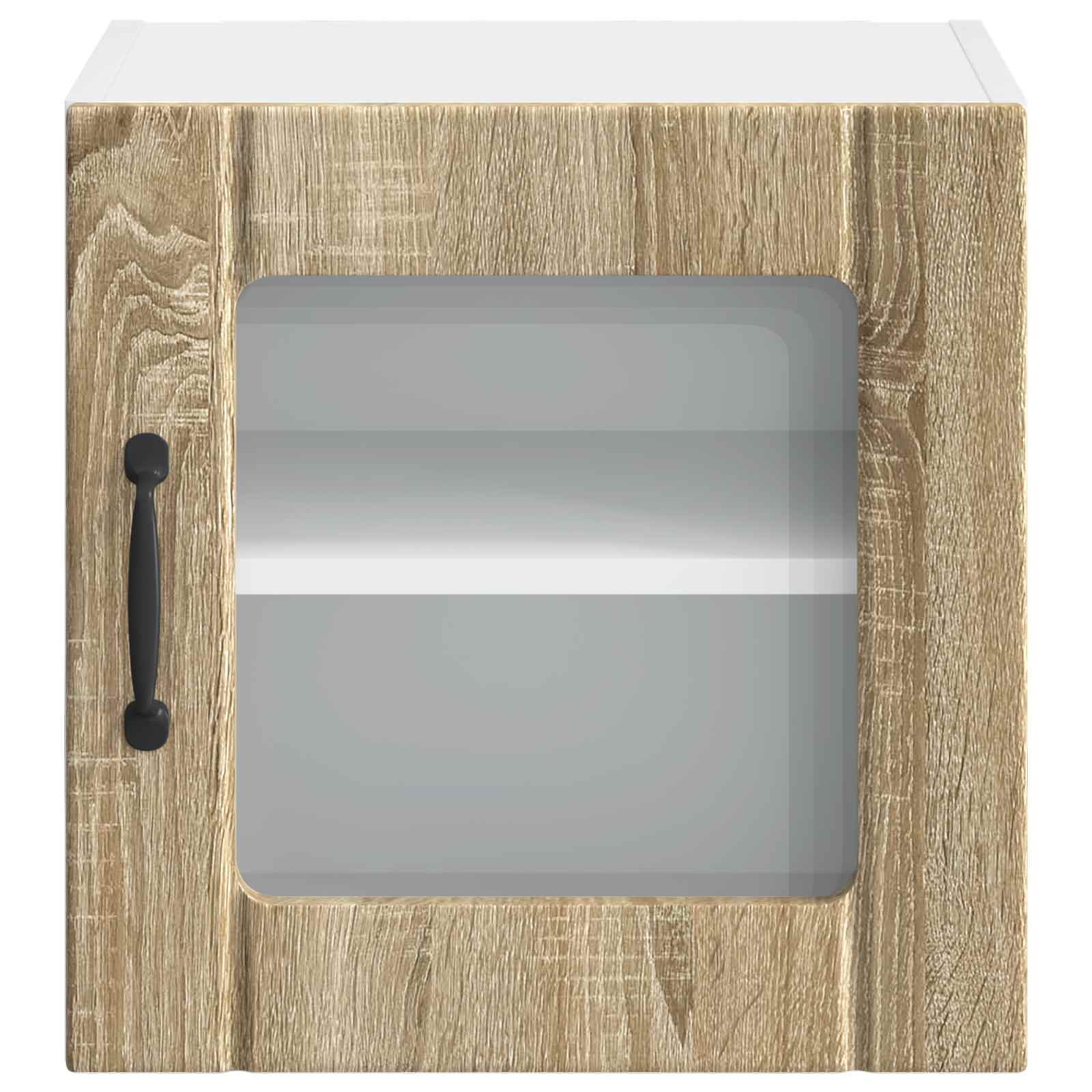 Mobile in vetro da parete LUCCA 2 pcs Rovere Sonoma | homemem39