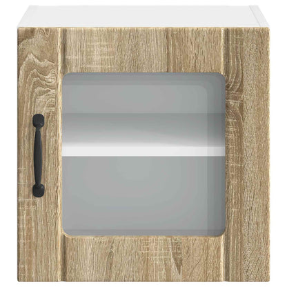 Mobile in vetro da parete LUCCA 2 pcs Rovere Sonoma | homemem39