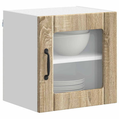 Mobile in vetro da parete LUCCA 2 pcs Rovere Sonoma | homemem39