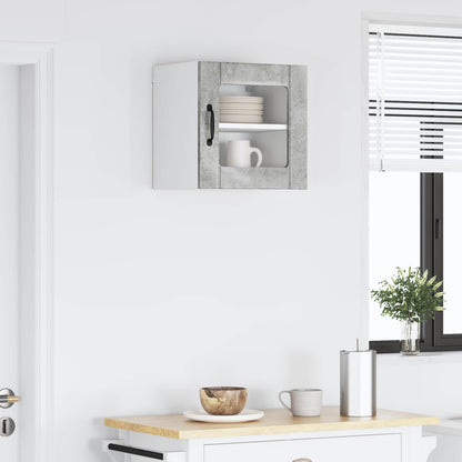 Mobile in vetro da parete LUCCA Grigio Cemento 40 x 31 x 40 cm | homemem39