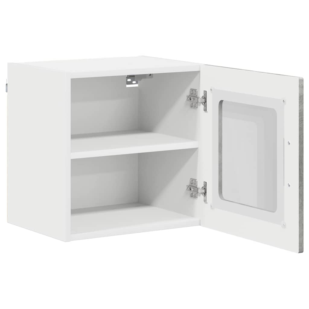 Mobile in vetro da parete LUCCA 2 pcs Grigio Cemento | homemem39