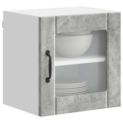 Mobile in vetro da parete LUCCA 2 pcs Grigio Cemento | homemem39