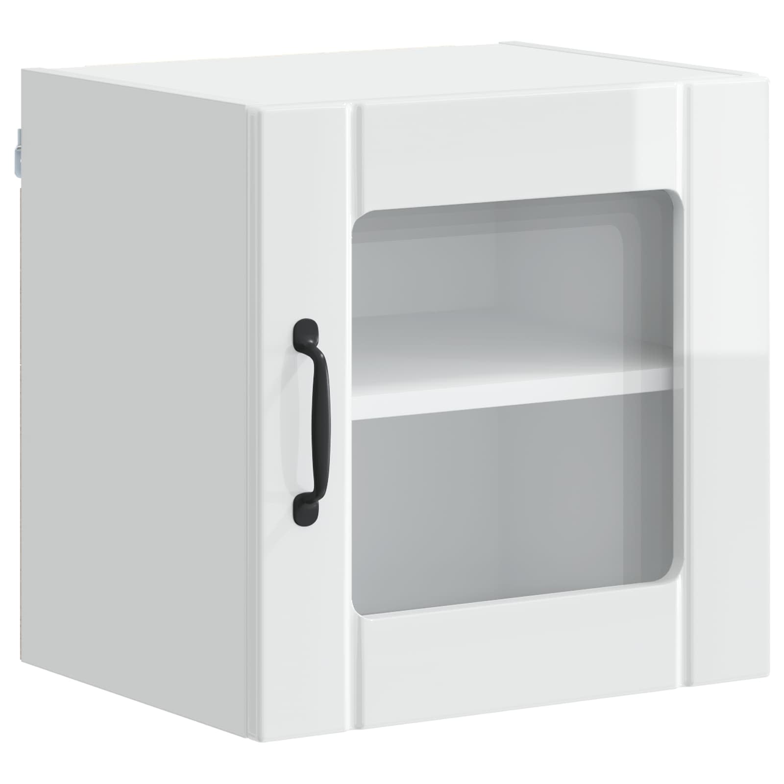 Mobile in vetro da parete LUCCA 2 pcs Bianco Lucido | homemem39