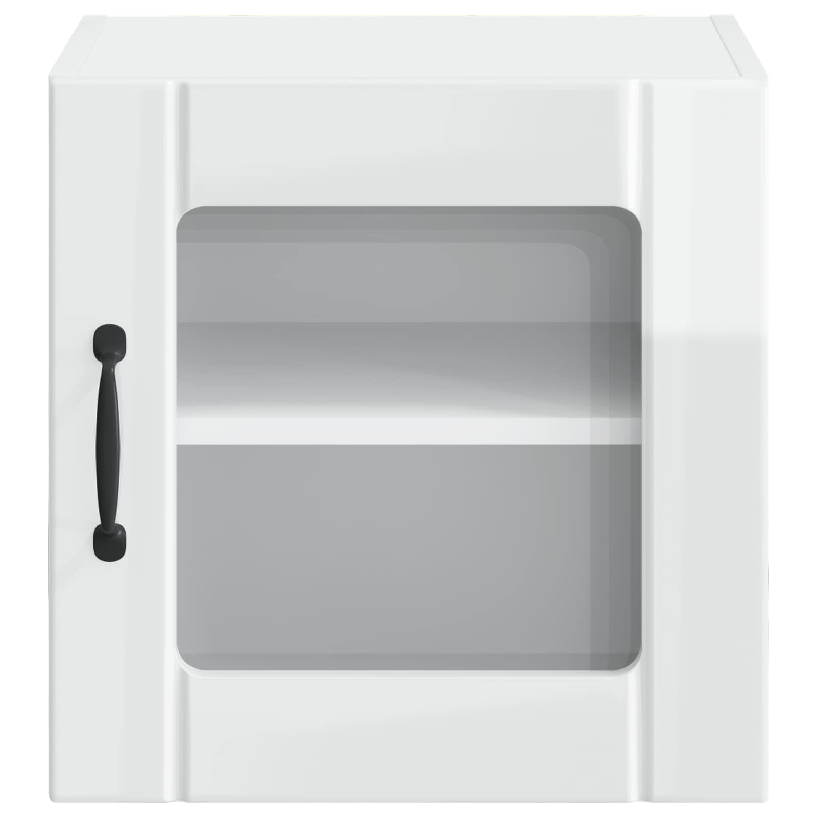Mobile in vetro da parete LUCCA 2 pcs Bianco Lucido | homemem39