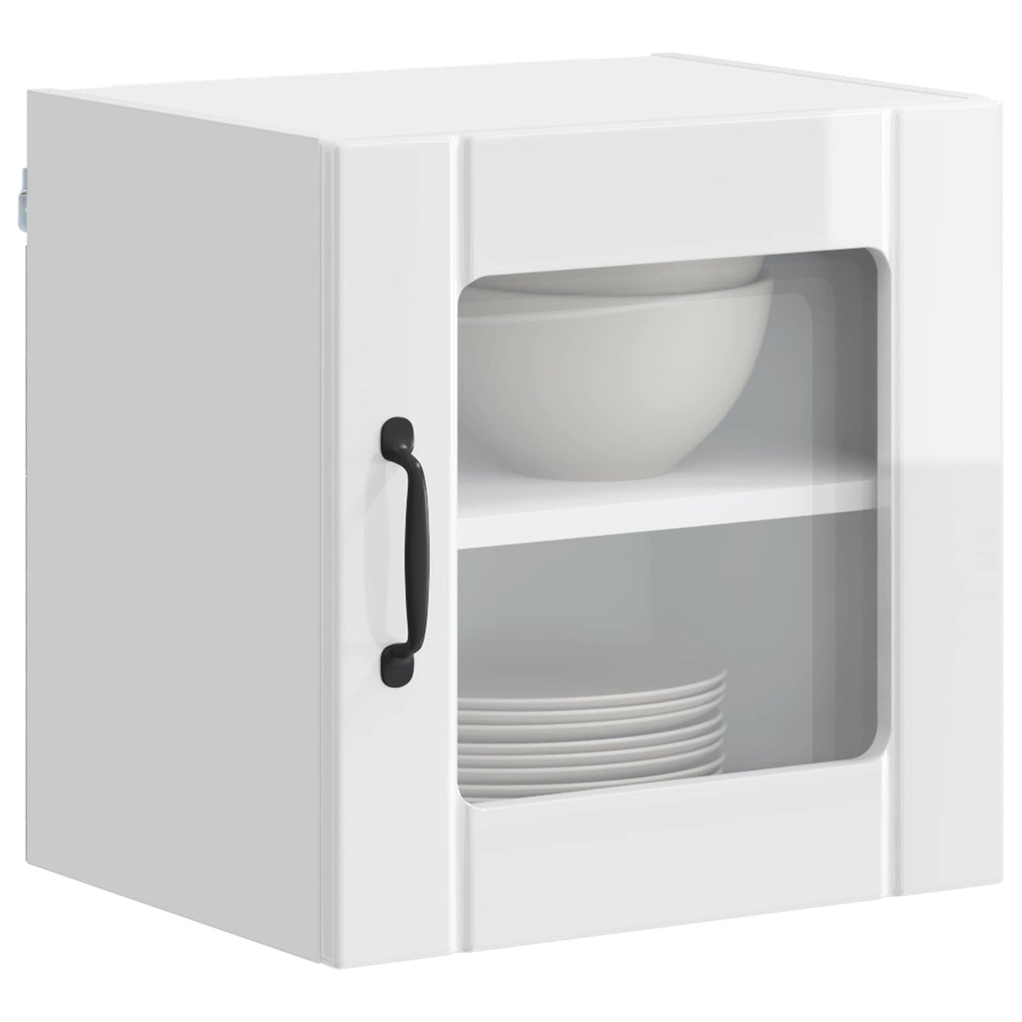 Mobile in vetro da parete LUCCA 2 pcs Bianco Lucido | homemem39