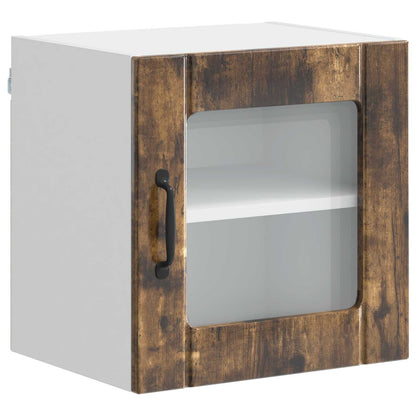 Mobile in vetro da parete LUCCA Rovere Fumo 40 x 31 x 40 cm | homemem39