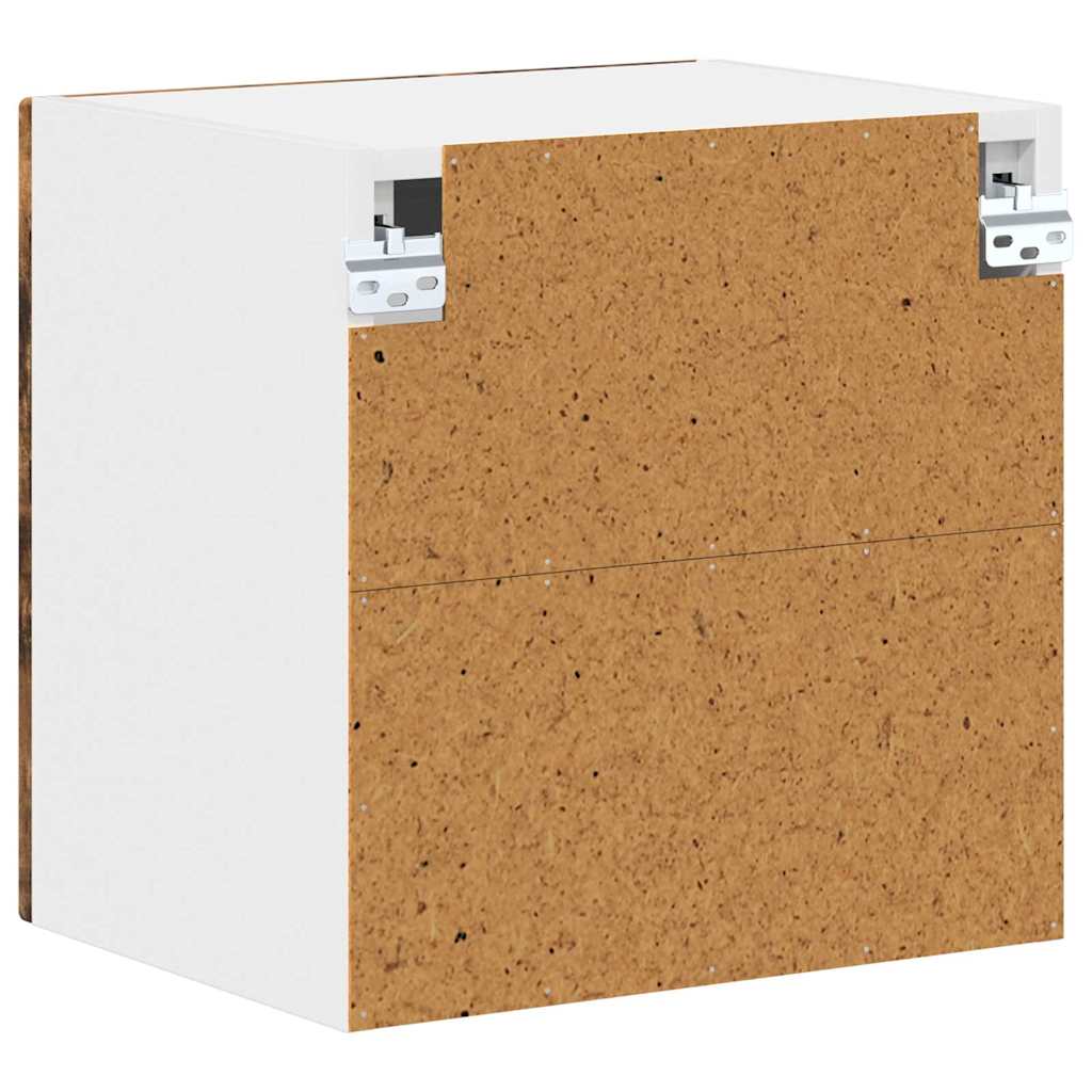 Mobile in vetro da parete LUCCA Rovere Fumo 40 x 31 x 40 cm | homemem39