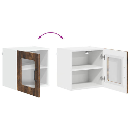 Mobile in vetro da parete LUCCA Rovere Fumo 40 x 31 x 40 cm - homemem39