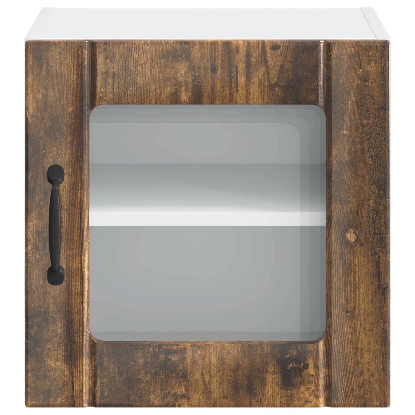 Mobile in vetro da parete LUCCA 2 pcs Rovere Fumo | homemem39