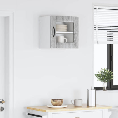 Mobile in vetro da parete LUCCA Grigio Sonoma 40 x 31 x 40 cm | homemem39