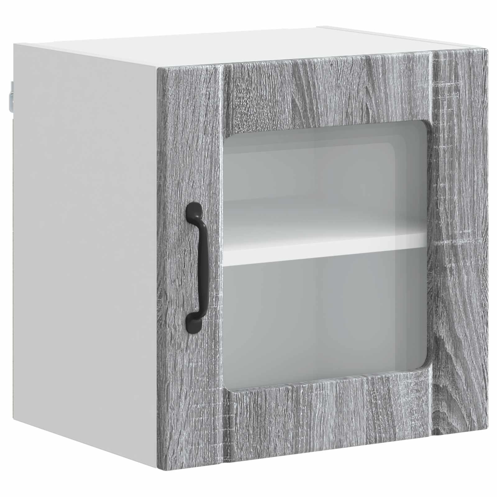 Mobile in vetro da parete LUCCA Grigio Sonoma 40 x 31 x 40 cm | homemem39
