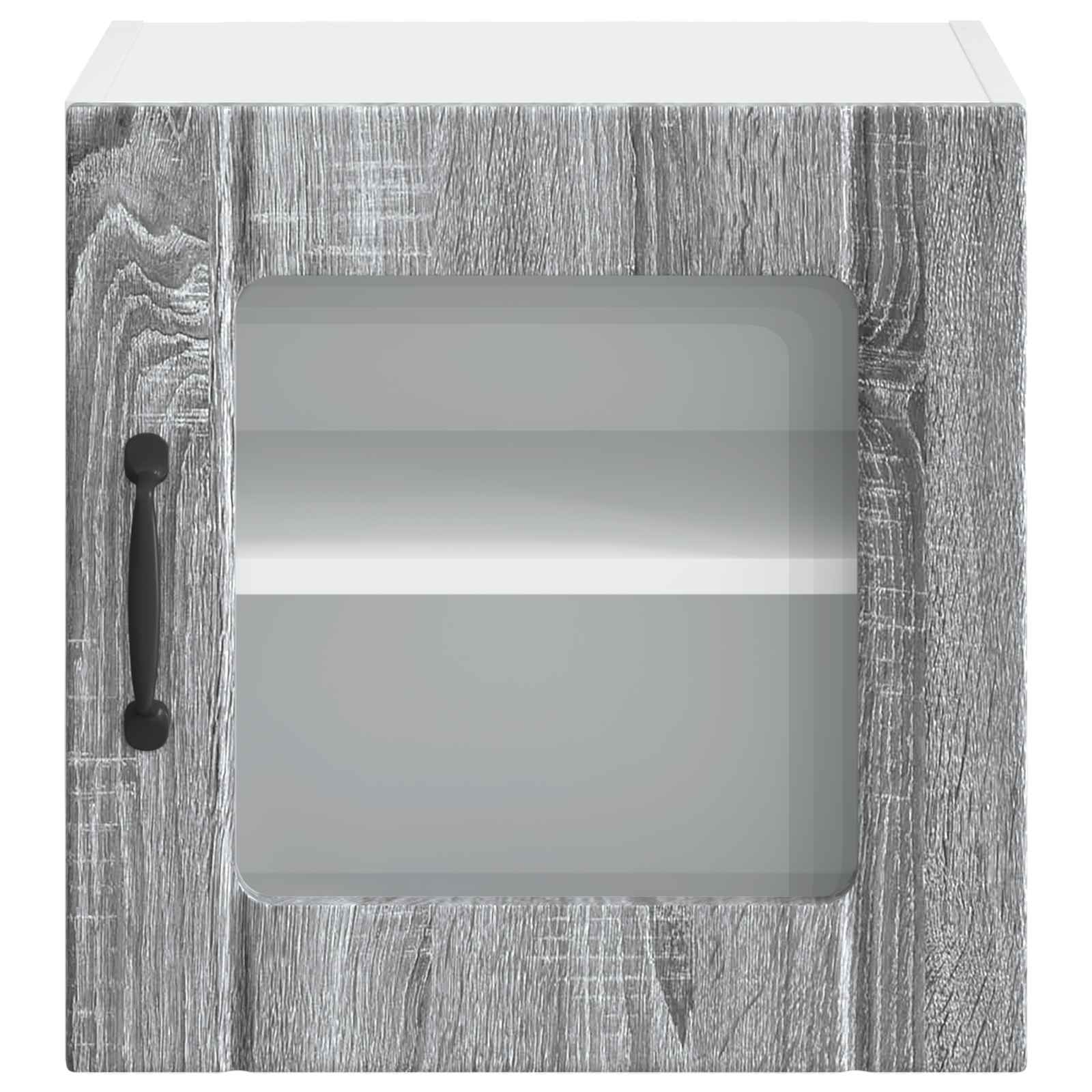 Mobile in vetro da parete LUCCA Grigio Sonoma 40 x 31 x 40 cm | homemem39