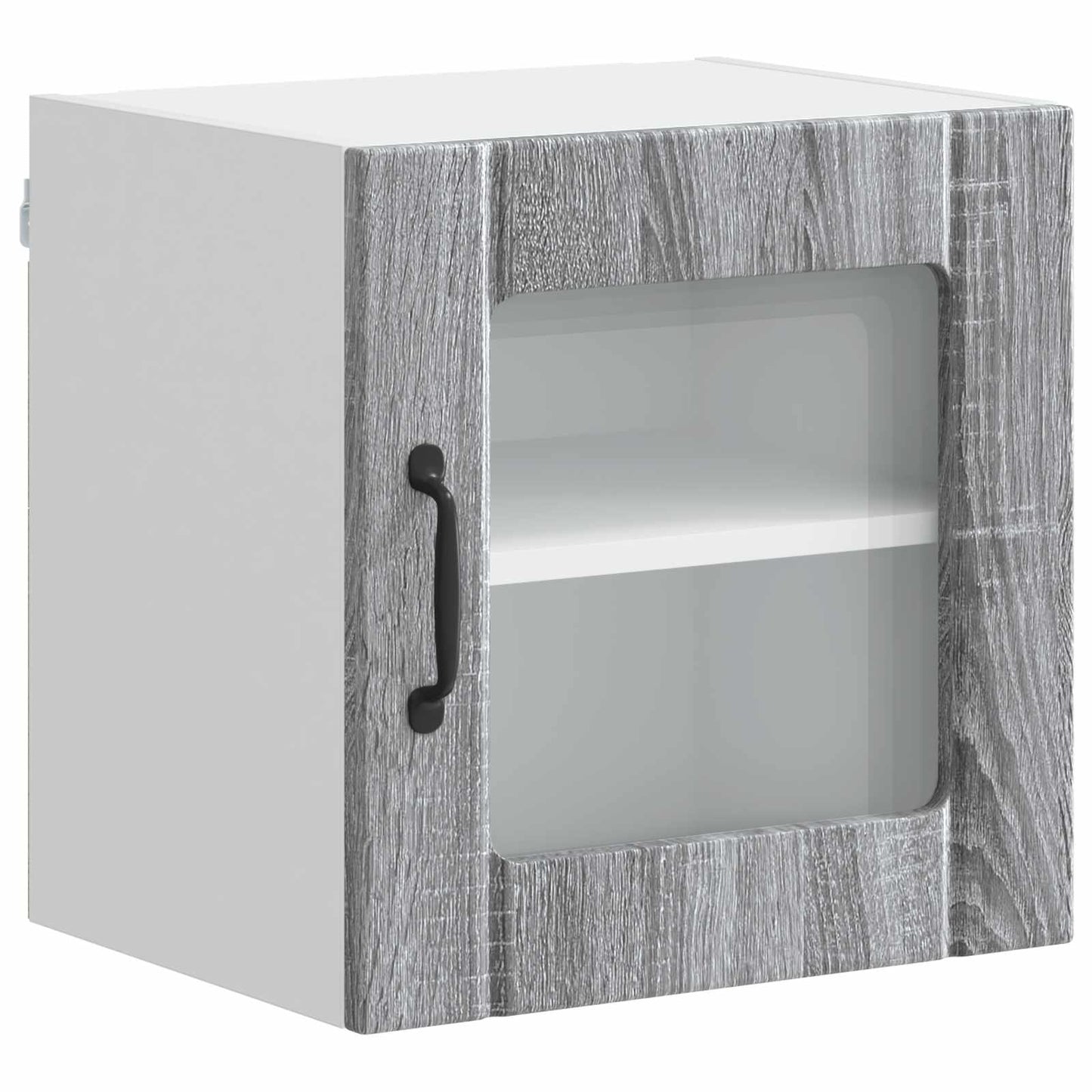 Mobile in vetro da parete LUCCA 2 pcs Grigio Sonoma | homemem39