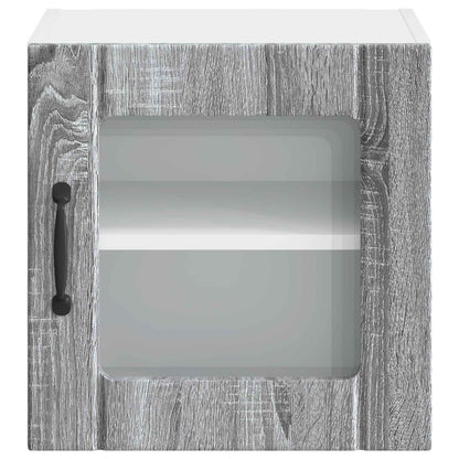 Mobile in vetro da parete LUCCA 2 pcs Grigio Sonoma | homemem39