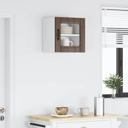 Mobile in vetro da parete LUCCA Rovere Marrone 40 x 31 x 40 cm | homemem39