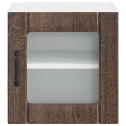 Mobile in vetro da parete LUCCA Rovere Marrone 40 x 31 x 40 cm | homemem39