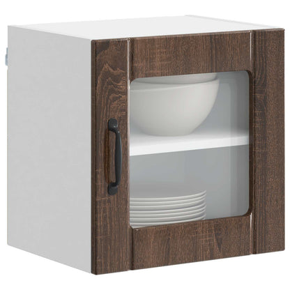 Mobile in vetro da parete LUCCA Rovere Marrone 40 x 31 x 40 cm | homemem39