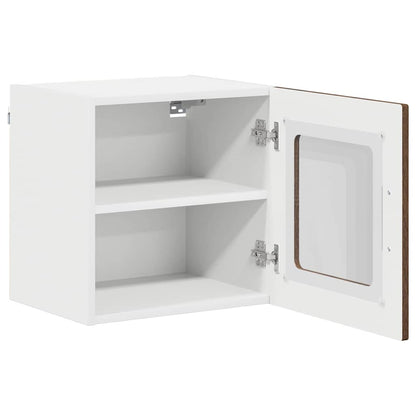 Mobile in vetro da parete LUCCA 2 pcs Rovere Marrone | homemem39