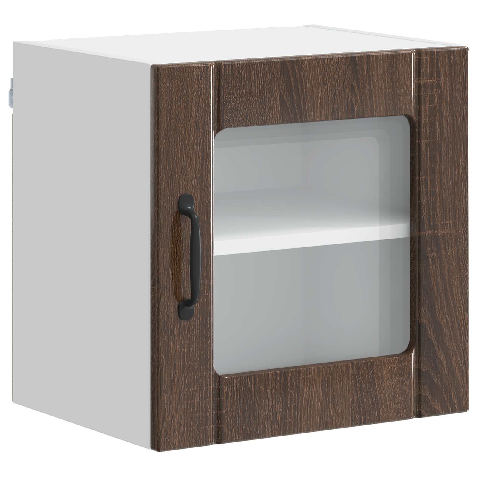Mobile in vetro da parete LUCCA 2 pcs Rovere Marrone | homemem39