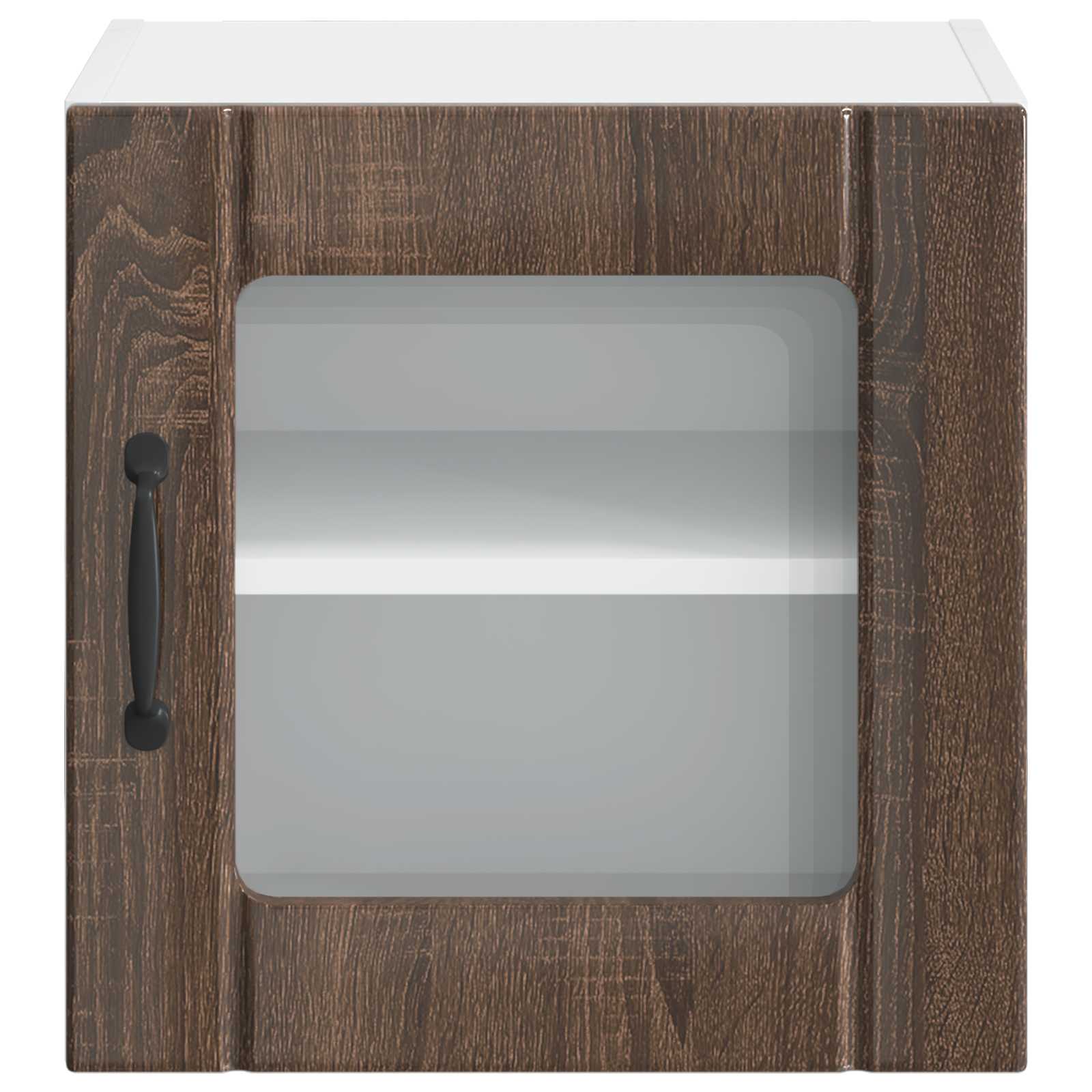 Mobile in vetro da parete LUCCA 2 pcs Rovere Marrone | homemem39