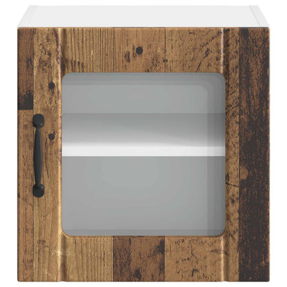 Mobile in vetro da parete LUCCA Legno antico 40 x 31 x 40 cm | homemem39