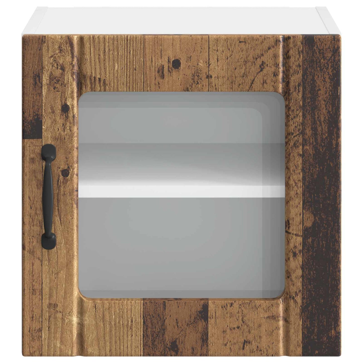 Mobile in vetro da parete LUCCA 2 pcs Legno antico | homemem39