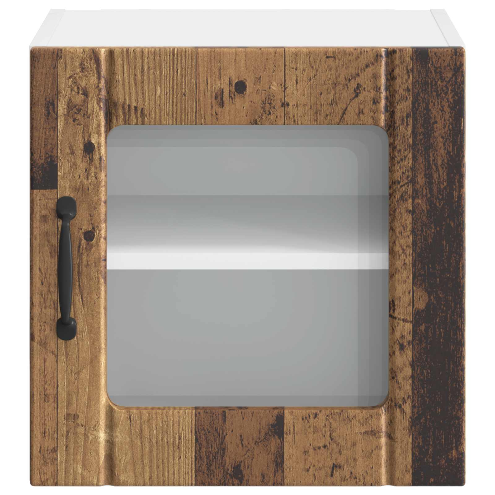 Mobile in vetro da parete LUCCA 2 pcs Legno antico | homemem39
