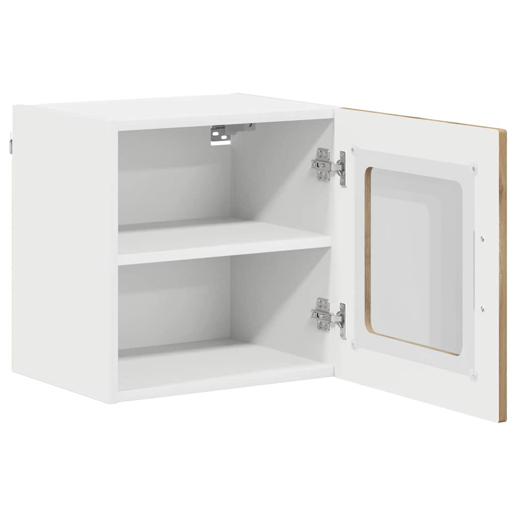 Mobile in vetro da parete LUCCA 2 pcs Rovere Artigianale | homemem39