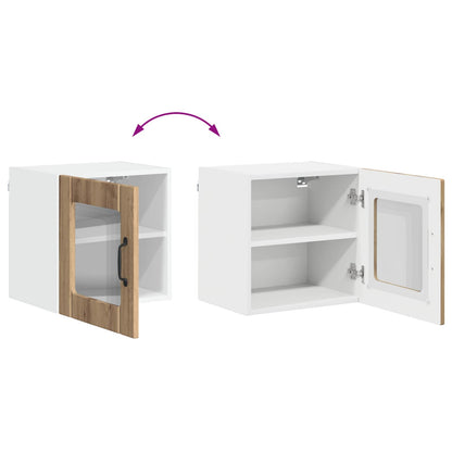 Mobile in vetro da parete LUCCA 2 pz Rovere Artigianale