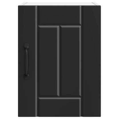 Armadietto a muro LUCCA 2 pz Nero Legno ingegnerizzato