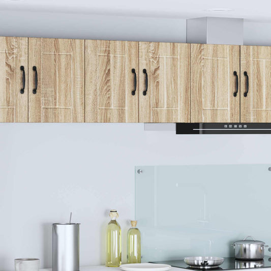 Armadietto a muro LUCCA 2 pz Rovere Sonoma Legno ingegnerizzato