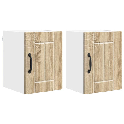 Armadietto a muro LUCCA 2 pz Rovere Sonoma Legno ingegnerizzato