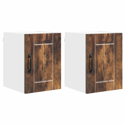 Armadietto a muro LUCCA 2 pz Rovere Fumo Legno ingegnerizzato - homemem39