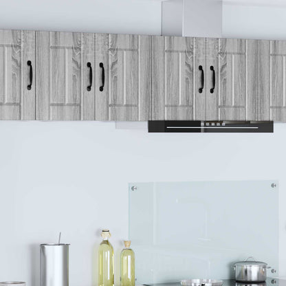 Armadietto a muro LUCCA 2 pz Grigio Sonoma Legno ingegnerizzato