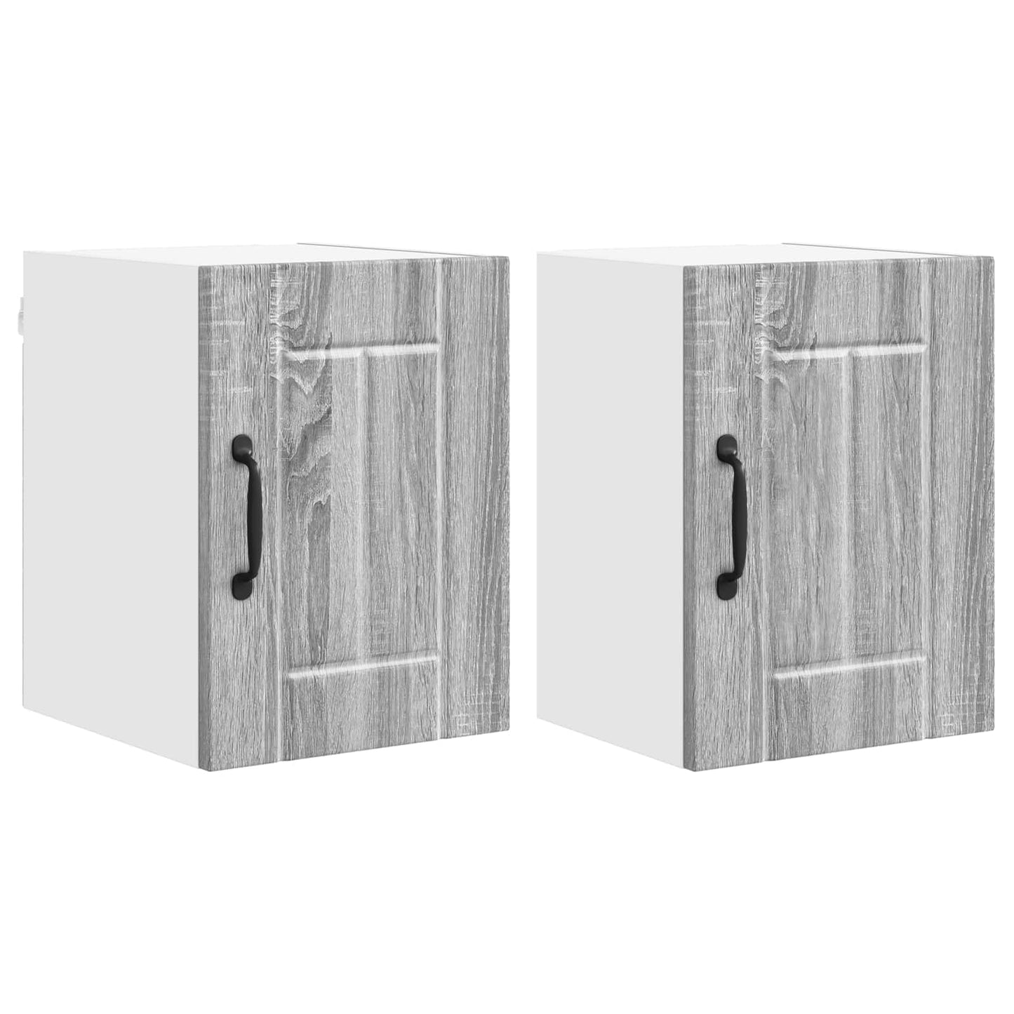 Armadietto a muro LUCCA 2 pz Grigio Sonoma Legno ingegnerizzato