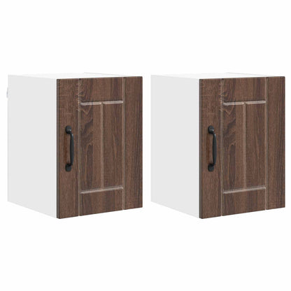 Armadietto a muro LUCCA 2 pcs Rovere Marrone 30 x 31 x 40 cm | homemem39