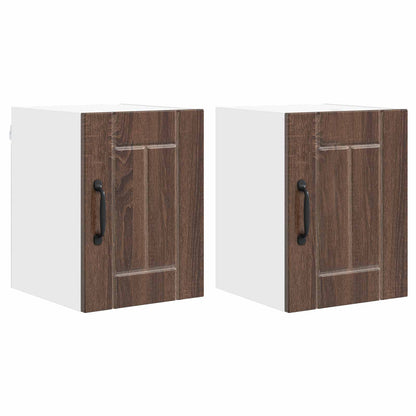Armadietto a muro LUCCA 2 pz Rovere Marrone