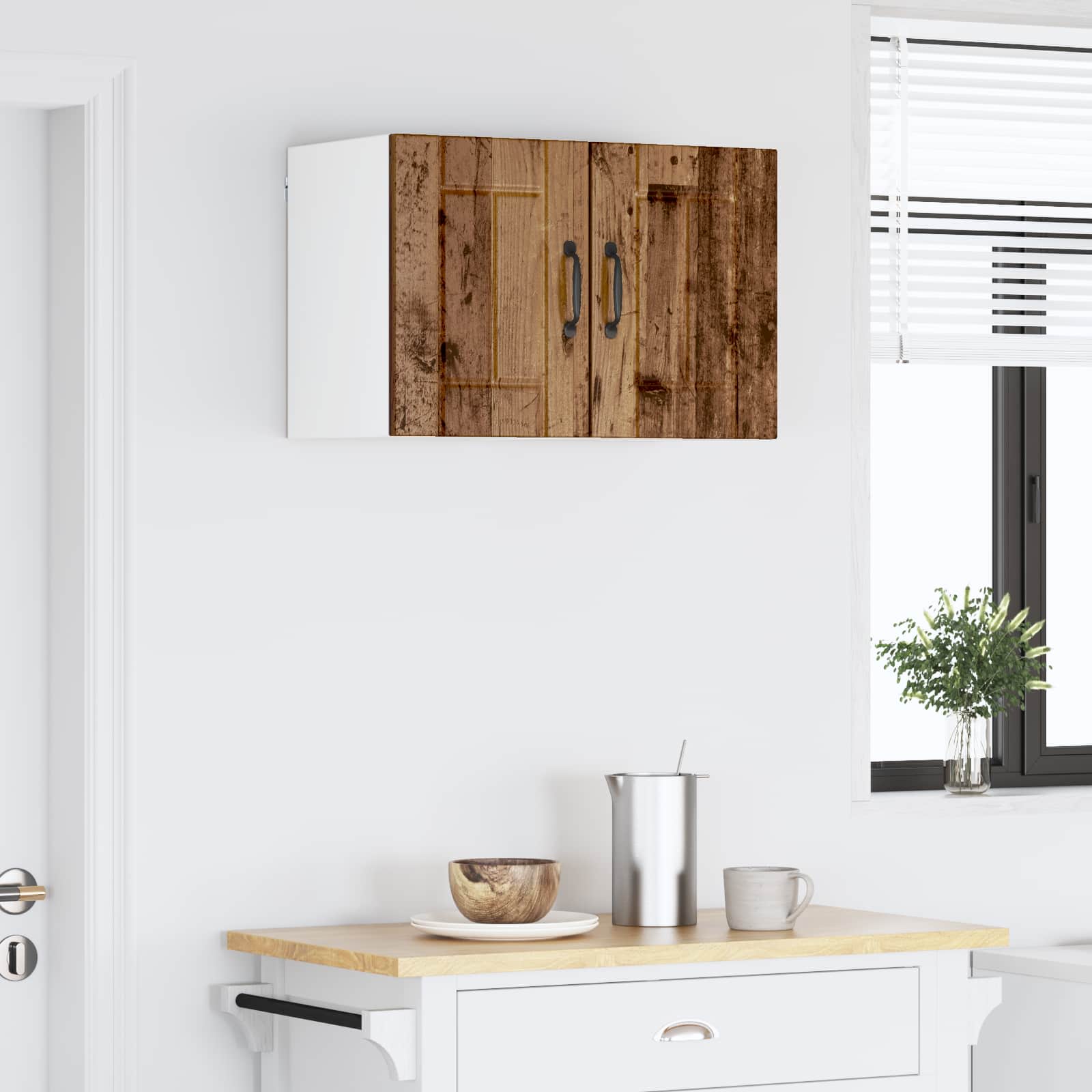 Armadietto a muro LUCCA 2 pcs Legno antico 30 x 31 x 40 cm | homemem39
