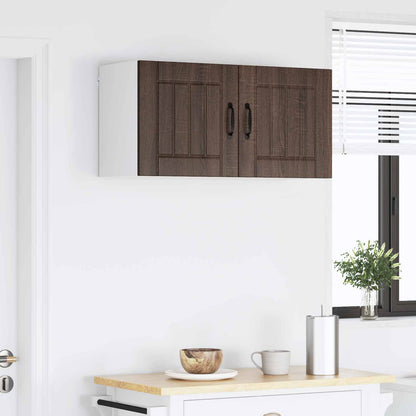 Armadietto a muro LUCCA 2 pcs Rovere Marrone 40 x 31 x 40 cm | homemem39