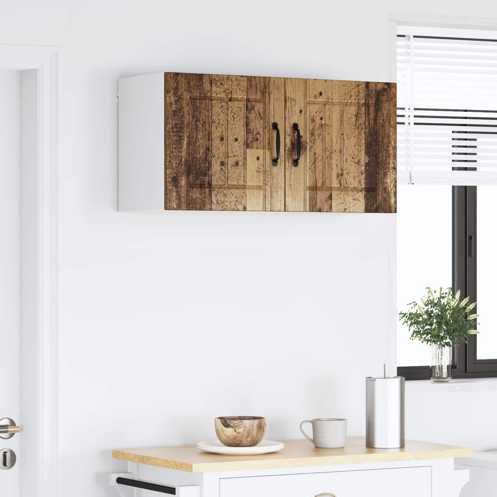 Armadietto a muro LUCCA 2 pcs Legno antico 40 x 31 x 40 cm | homemem39