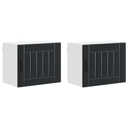 Armadietto a muro LUCCA 2 pcs Nero 50 x 31 x 40 cm | homemem39