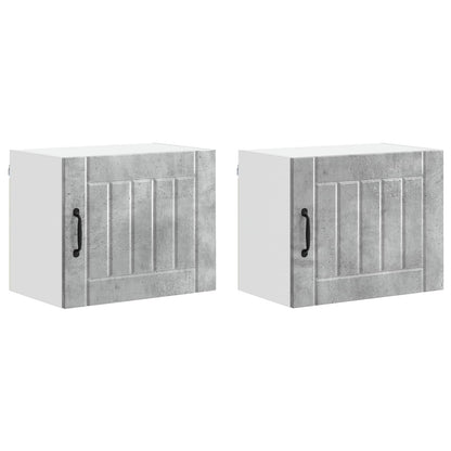 Armadietto a muro LUCCA 2 pcs Grigio Cemento 50 x 31 x 40 cm | homemem39