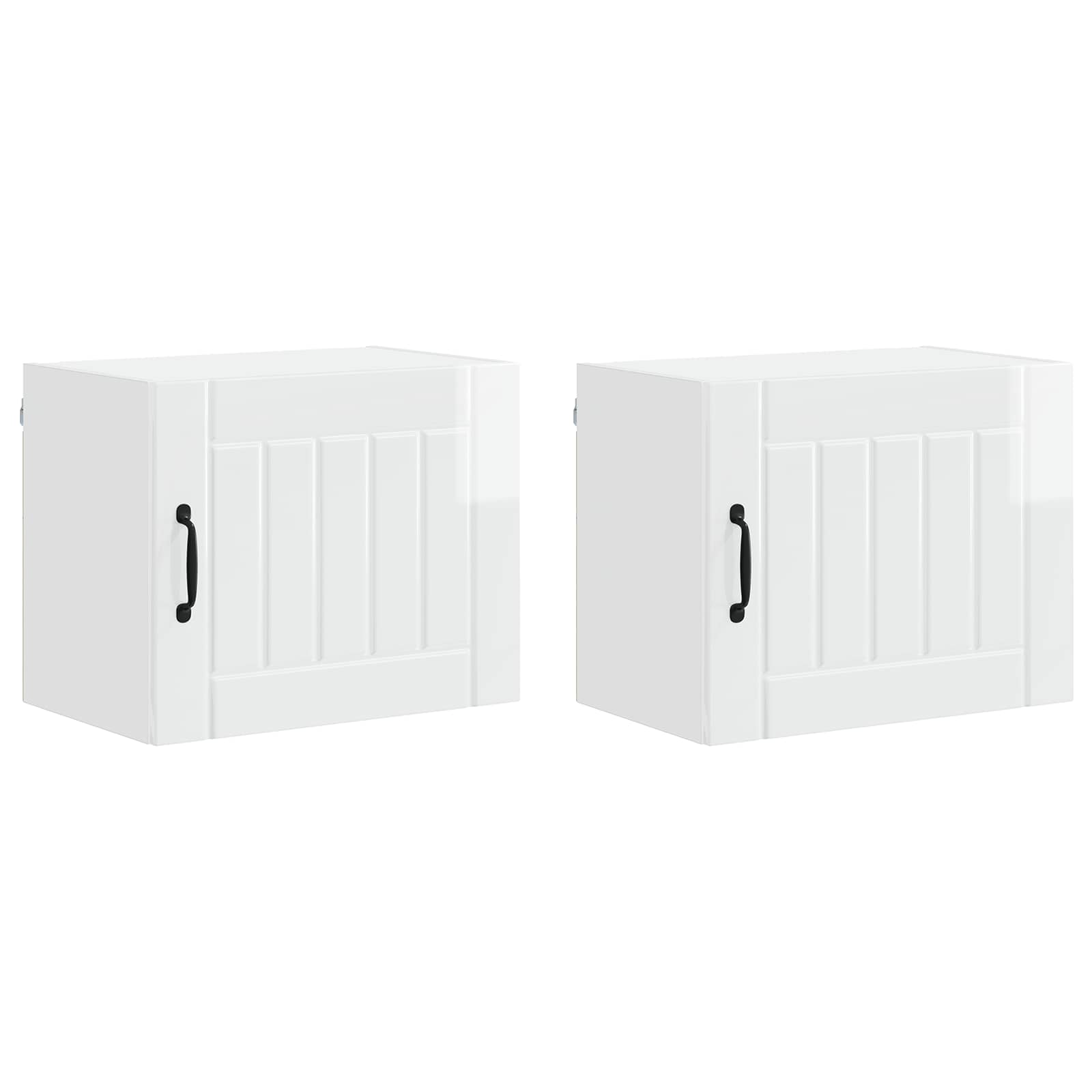 Armadietto a muro LUCCA 2 pcs Bianco Lucido 50 x 31 x 40 cm | homemem39