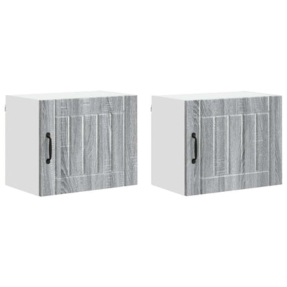 Armadietto a muro LUCCA 2 pcs Grigio Sonoma 50 x 31 x 40 cm | homemem39