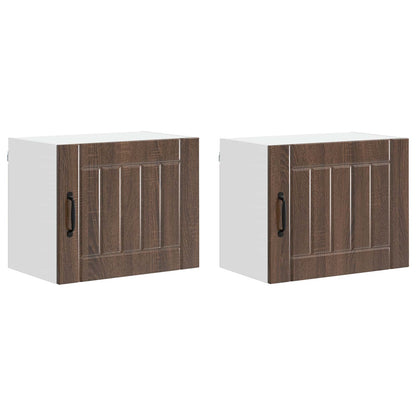 Armadietto a muro LUCCA 2 pcs Rovere Marrone 50 x 31 x 40 cm | homemem39