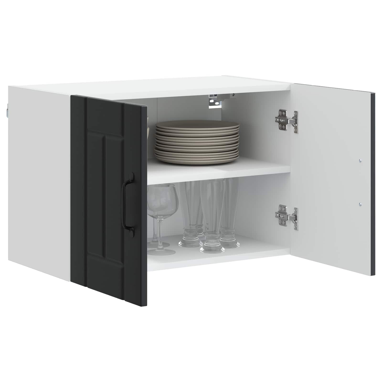 Armadietto a muro LUCCA 2 pcs Nero 60 x 31 x 40 cm | homemem39