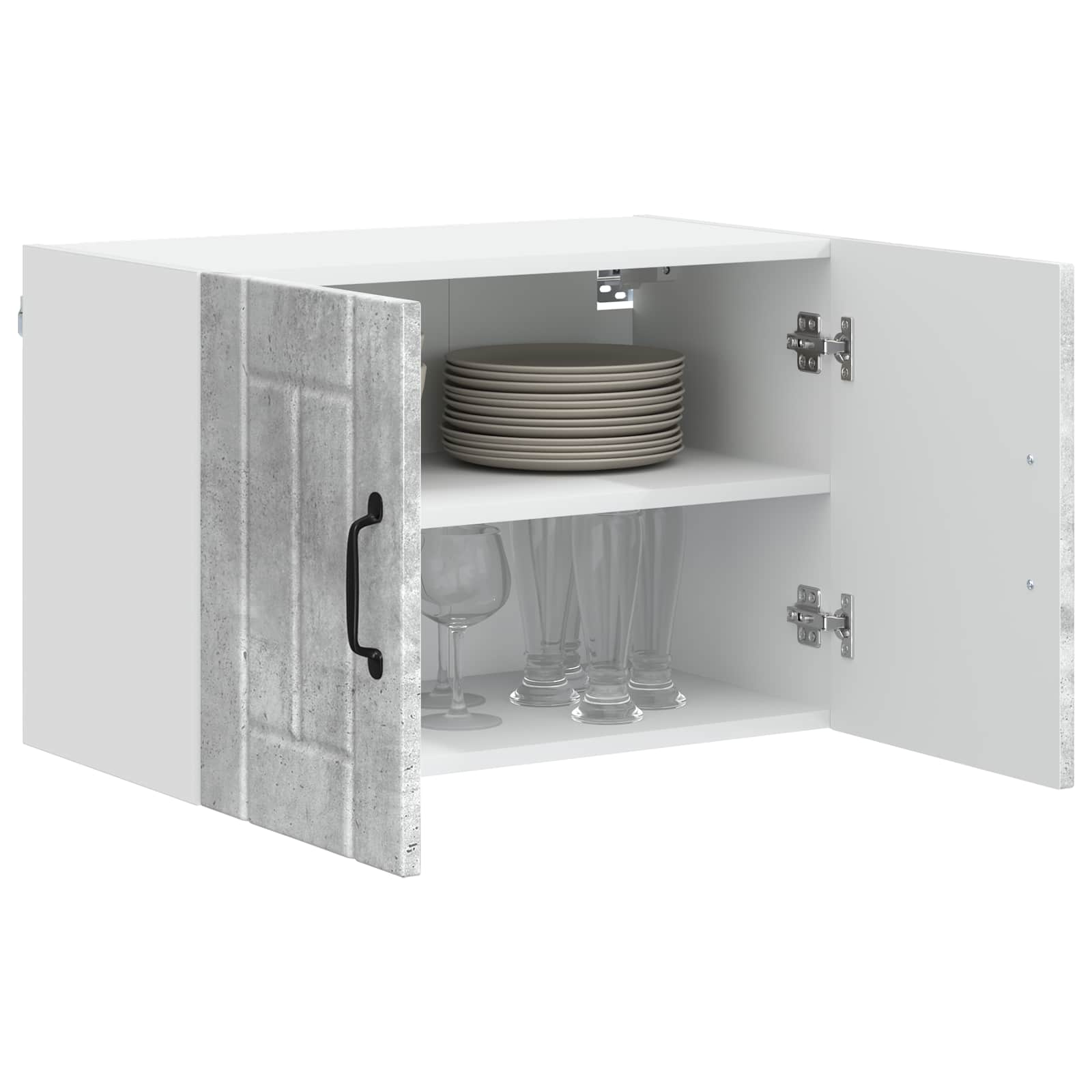 Armadietto a muro LUCCA 2 pcs Grigio Cemento 60 x 31 x 40 cm | homemem39