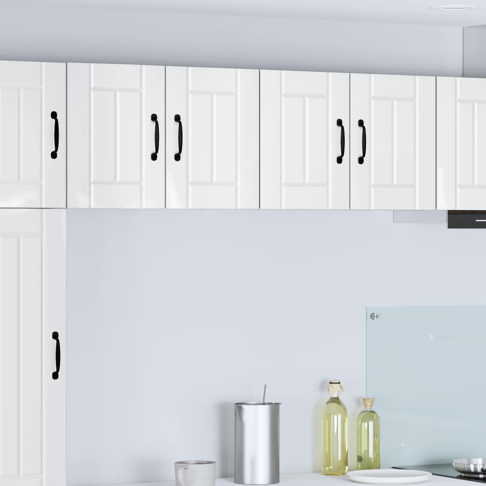 Armadietto a muro LUCCA 2 pcs Bianco Lucido 60 x 31 x 40 cm | homemem39