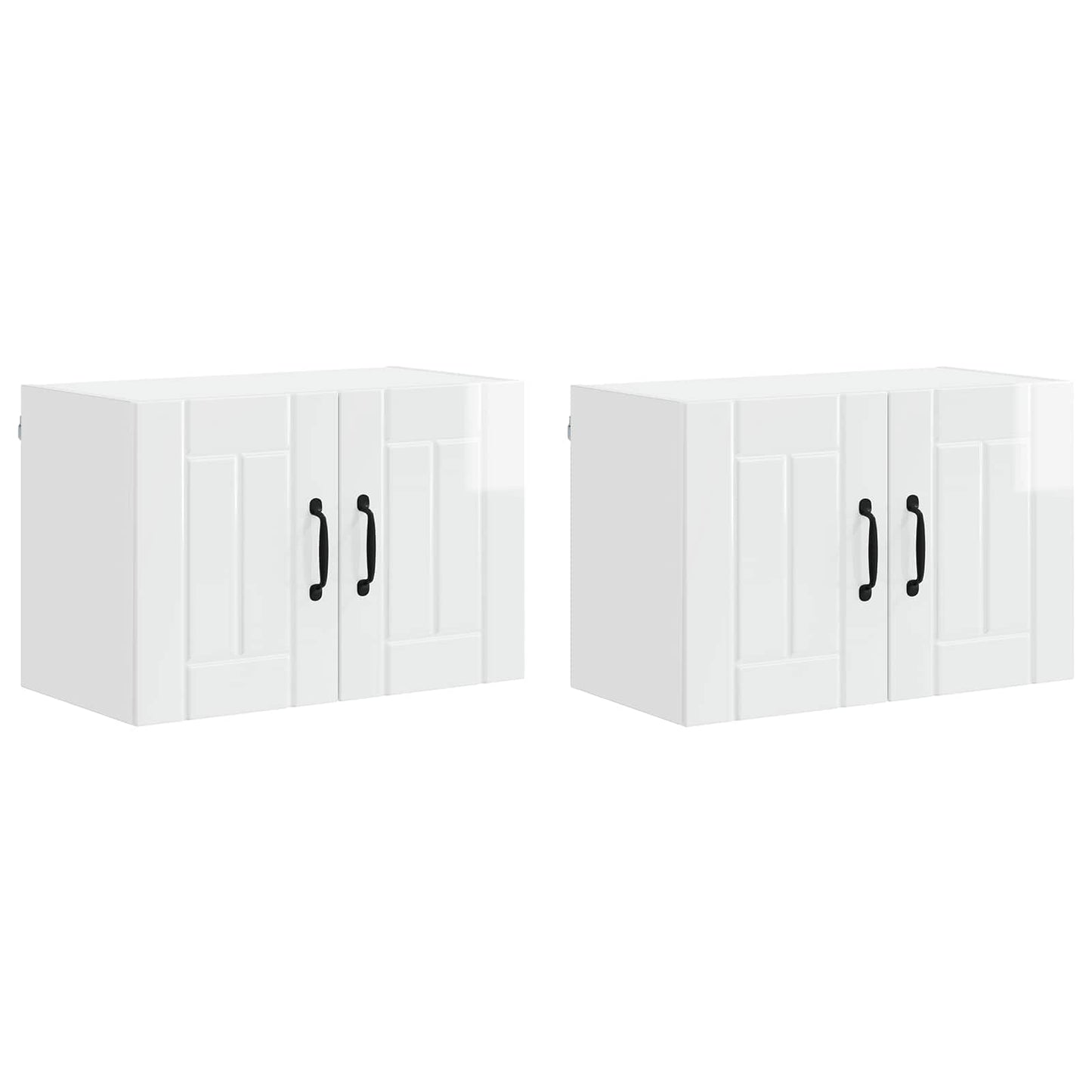 Armadietto a muro LUCCA 2 pcs Bianco Lucido 60 x 31 x 40 cm | homemem39