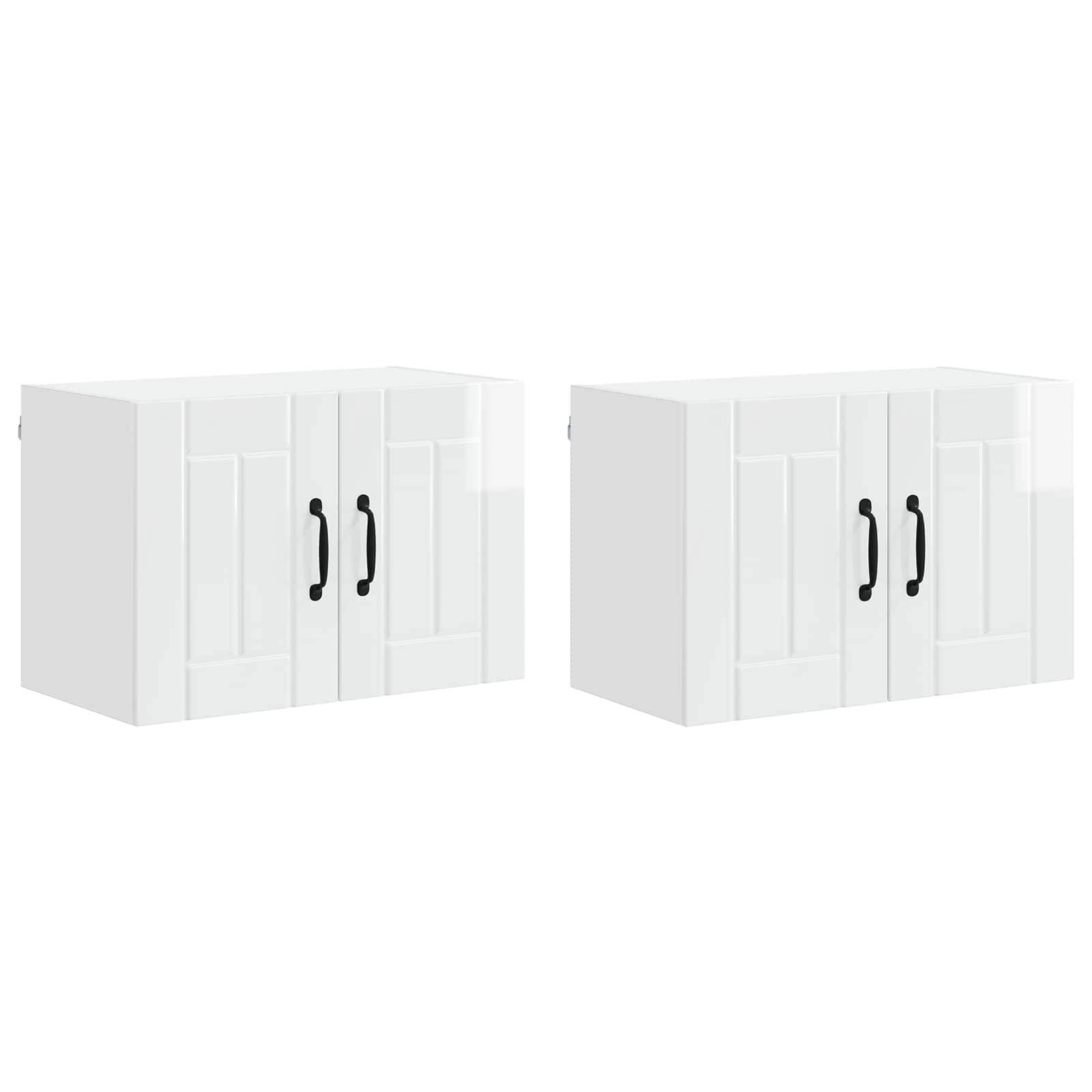 Armadietto a muro LUCCA 2 pcs Bianco Lucido 60 x 31 x 40 cm | homemem39